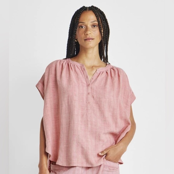 SPLENDID Priya Button Down Top in Pink Lotus NWT - Picture 1 of 8